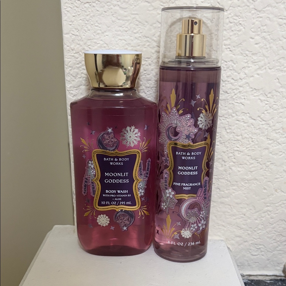 Bath & Body Works Moonlit Goddess Body Wash & Mist - Purple with Gold Accents